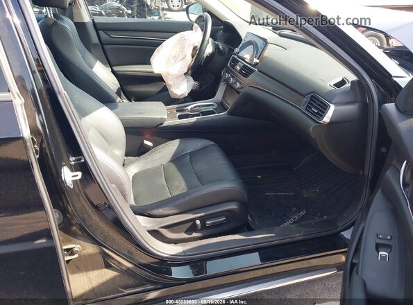 1HGCV2F93MA012970 2021 HONDA ACCORD Black Widok wnętrza z przodu