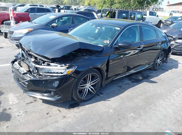 1HGCV2F93MA012970 2021 HONDA ACCORD Black Przód lewy