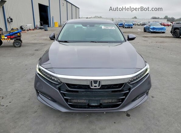 1HGCV2F94JA043611 2018 HONDA ACCORD Gray Front view