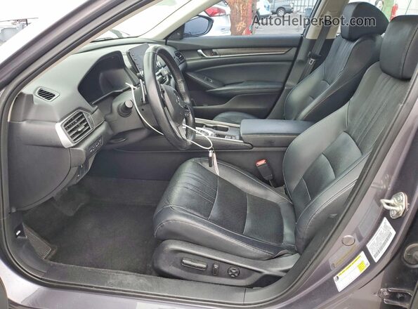 1HGCV2F94JA043611 2018 HONDA ACCORD Gray Front interior view