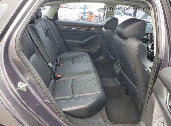 1HGCV2F94JA043611 2018 HONDA ACCORD Gray Rear seats view