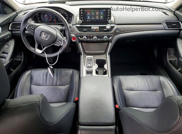 1HGCV2F94JA043611 2018 HONDA ACCORD Gray Dashboard view