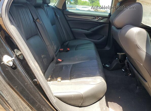 1HGCV2F94MA000424 2021 HONDA ACCORD Black Widok tylnych siedzeń