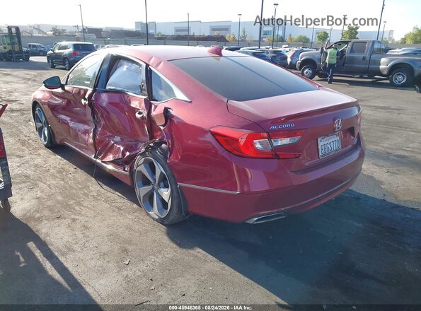 1HGCV2F95JA000637 2018 HONDA ACCORD Red Trasero izquierdo