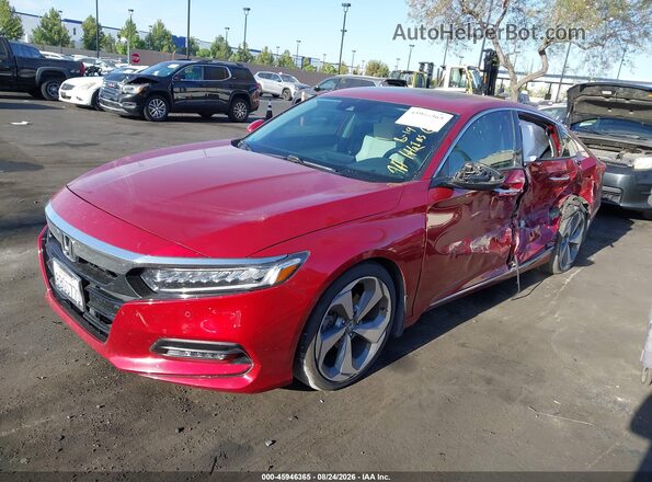 1HGCV2F95JA000637 2018 HONDA ACCORD Red Vista tres cuartos delantera izquierda