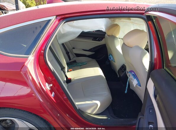 1HGCV2F95JA000637 2018 HONDA ACCORD Red Vista de la etiqueta del VIN