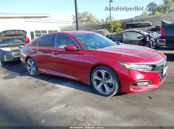 1HGCV2F95JA000637 2018 HONDA ACCORD Red Vista interior de 360 grados