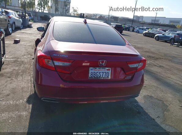 1HGCV2F95JA000637 2018 HONDA ACCORD Red 