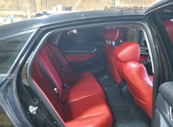 1HGCV2F95KA014751 2019 HONDA ACCORD Black Widok tylnych siedzeń