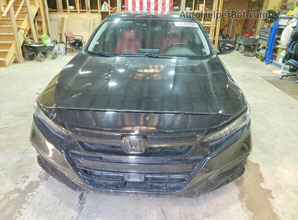 1HGCV2F95KA014751 2019 HONDA ACCORD Black Widok z przodu