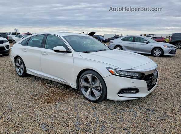 1HGCV2F95KA015964 2019 HONDA ACCORD Белый Передняя правая четверть