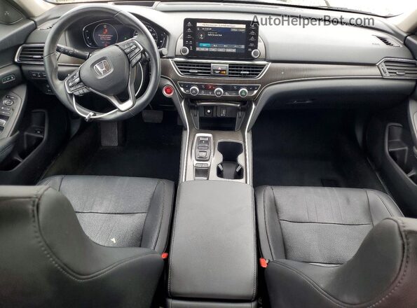 1HGCV2F95KA015964 2019 HONDA ACCORD Белый Вид панели приборов