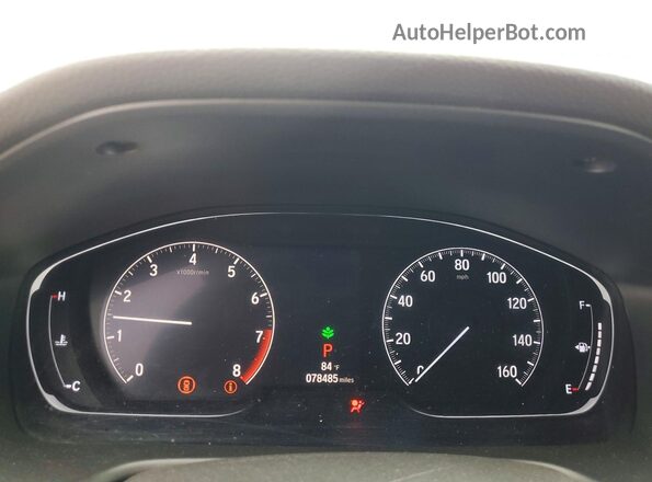 1HGCV2F95KA015964 2019 HONDA ACCORD Белый Вид щитка приборов