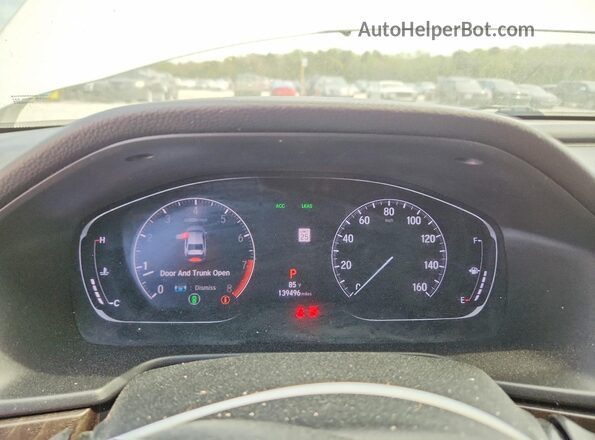 1HGCV2F95KA032991 2019 HONDA ACCORD White Widok zestawu wskaźników