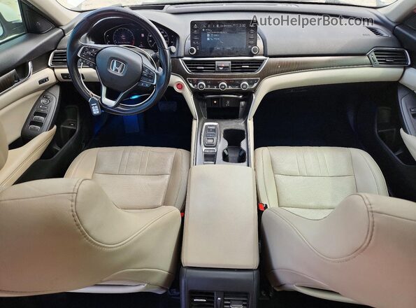 1HGCV2F95KA032991 2019 HONDA ACCORD White Widok deski rozdzielczej