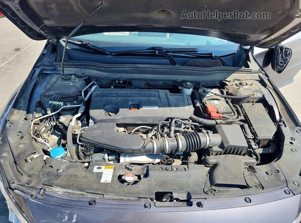 1HGCV2F96JA052620 2018 HONDA ACCORD Серый Вид задней части салона