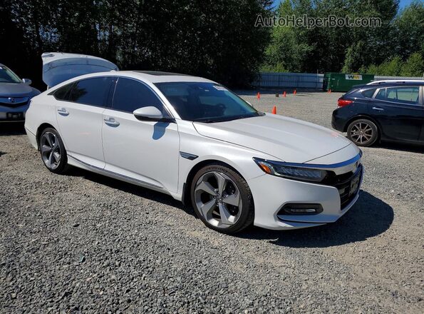 1HGCV2F96KA034538 2019 HONDA ACCORD Белый Передняя правая четверть