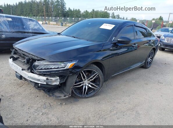 1HGCV2F96MA004782 2021 HONDA ACCORD Black Vista tres cuartos delantera izquierda