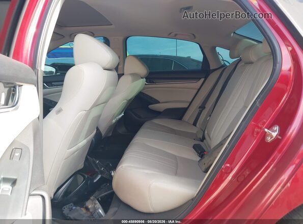 1HGCV2F97JA020730 2018 HONDA ACCORD Red Widok naklejki z numerem VIN