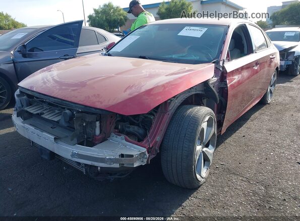 1HGCV2F97JA020730 2018 HONDA ACCORD Red Przód lewy