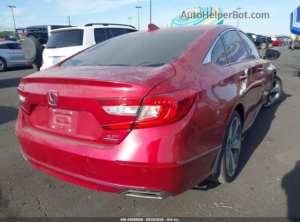 1HGCV2F97JA020730 2018 HONDA ACCORD Red Tył prawy