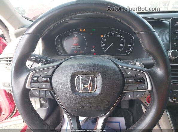 1HGCV2F97JA020730 2018 HONDA ACCORD Red Widok tylnych siedzeń