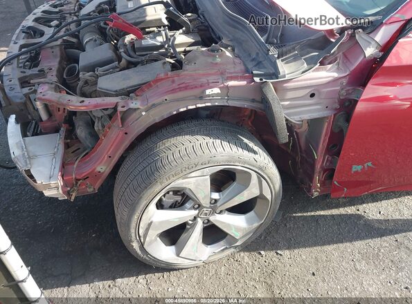 1HGCV2F97JA020730 2018 HONDA ACCORD Red Widok z przodu