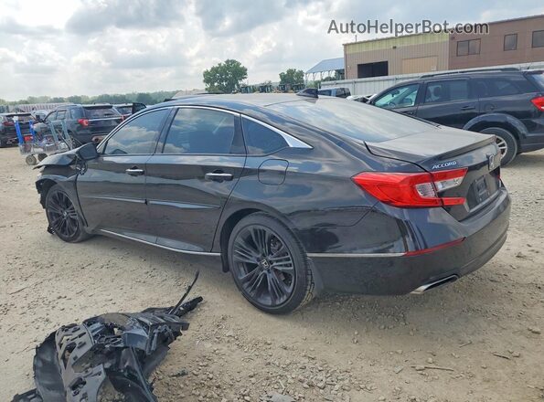 1HGCV2F97JA042114 2018 HONDA ACCORD Черный Задняя левая четверть