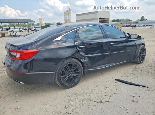 1HGCV2F97JA042114 2018 HONDA ACCORD Черный Задняя правая четверть