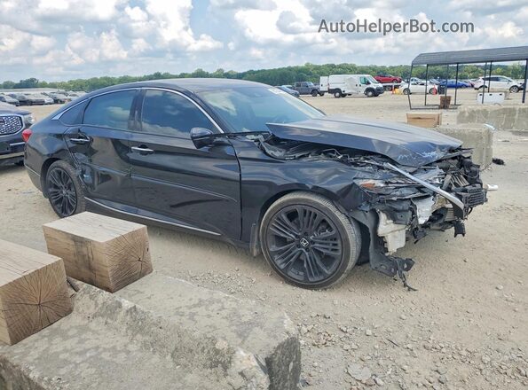 1HGCV2F97JA042114 2018 HONDA ACCORD Черный Передняя правая четверть
