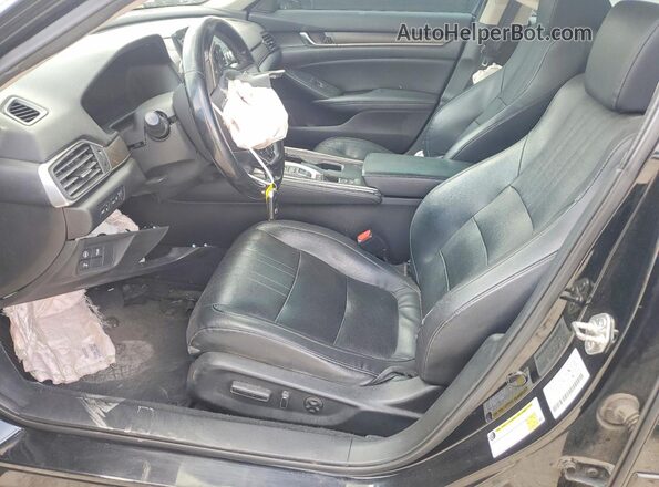 1HGCV2F97JA042114 2018 HONDA ACCORD Черный Вид салона спереди