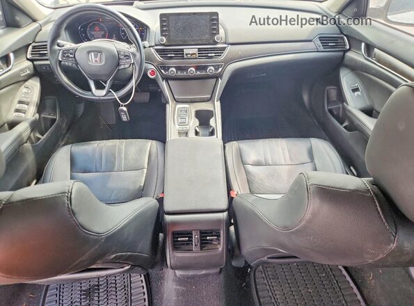 1HGCV2F97KA000494 2019 HONDA ACCORD White Вид панелі приладів