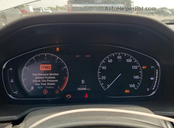 1HGCV2F97KA000494 2019 HONDA ACCORD White Вид щитка приладів