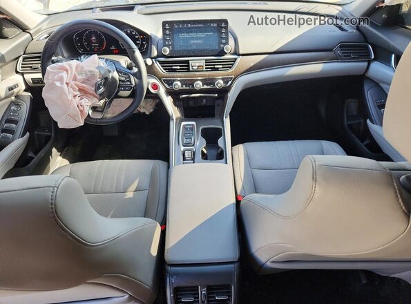 1HGCV2F9XJA019667 2018 HONDA ACCORD Gray Widok deski rozdzielczej