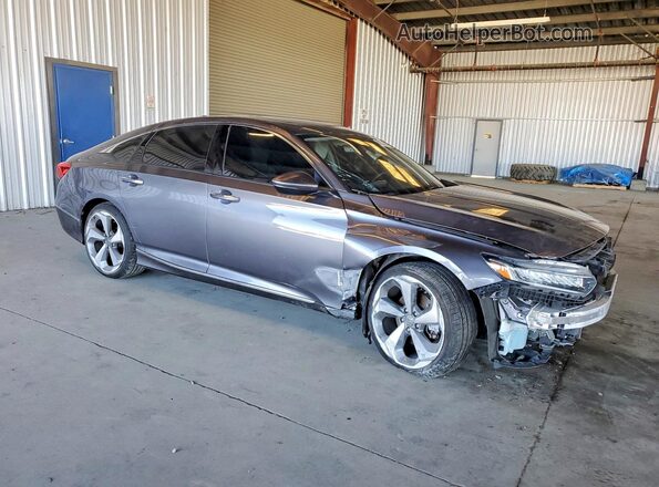 1HGCV2F9XJA019667 2018 HONDA ACCORD Gray Przód prawy