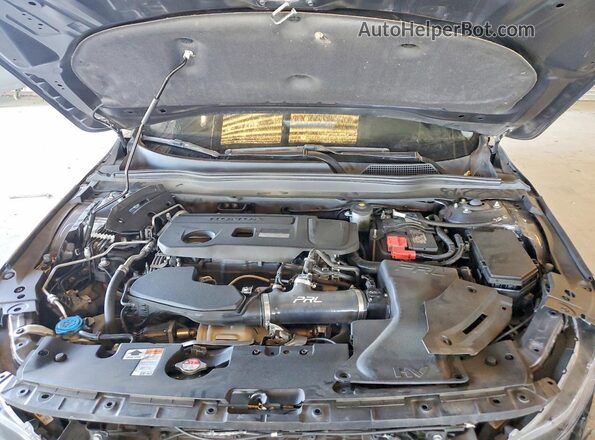 1HGCV2F9XJA019667 2018 HONDA ACCORD Gray Widok wnętrza z tyłu