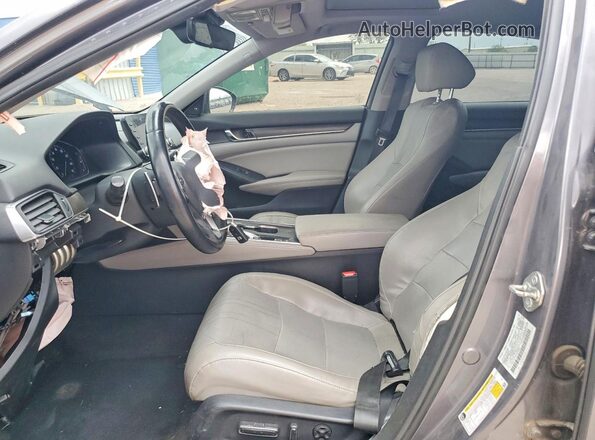 1HGCV2F9XJA036887 2018 HONDA ACCORD Charcoal Front interior view