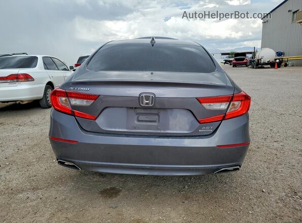 1HGCV2F9XJA036887 2018 HONDA ACCORD Charcoal Rear view
