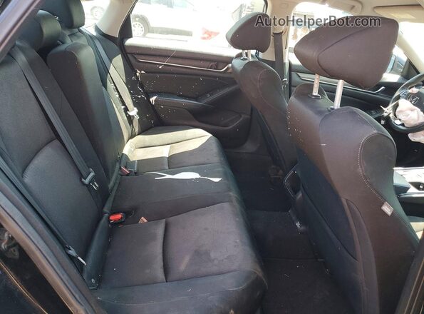 1HGCV3F10JA001694 2018 HONDA ACCORD Black Вид задніх сидінь