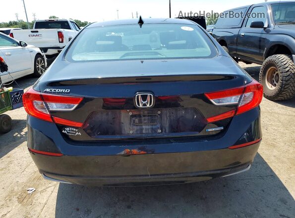 1HGCV3F10JA001694 2018 HONDA ACCORD Black Вид ззаду