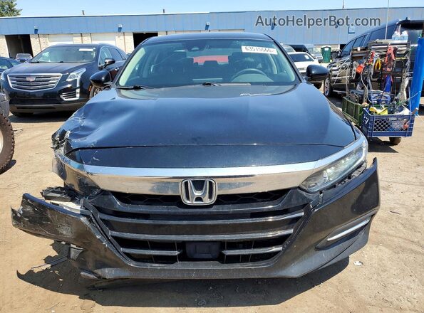 1HGCV3F10JA001694 2018 HONDA ACCORD Black Вид спереду