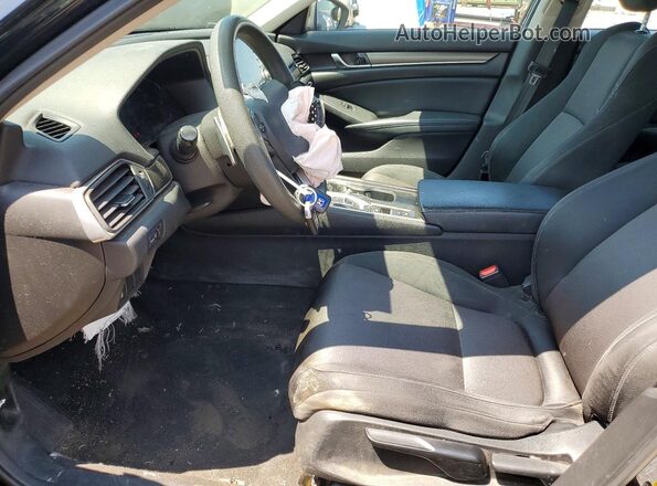 1HGCV3F10JA001694 2018 HONDA ACCORD Black Вид салону спереду
