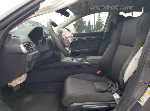 1HGCV3F12KA004436 2019 HONDA ACCORD Gray Вид салону спереду