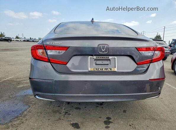 1HGCV3F12KA004436 2019 HONDA ACCORD Gray Вид ззаду