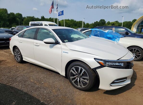 1HGCV3F13KA000394 2019 HONDA ACCORD White Передня права чверть