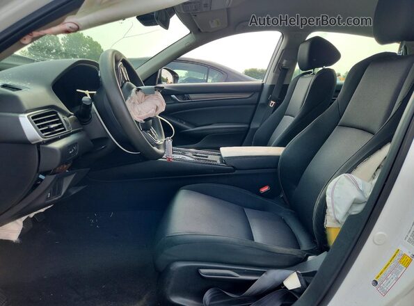 1HGCV3F13KA000394 2019 HONDA ACCORD White Вид салону спереду