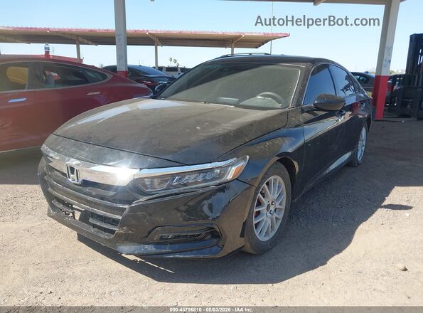 1HGCV3F17KA005372 2019 HONDA ACCORD Black Առջևի ձախ երեք քառորդ տեսարան