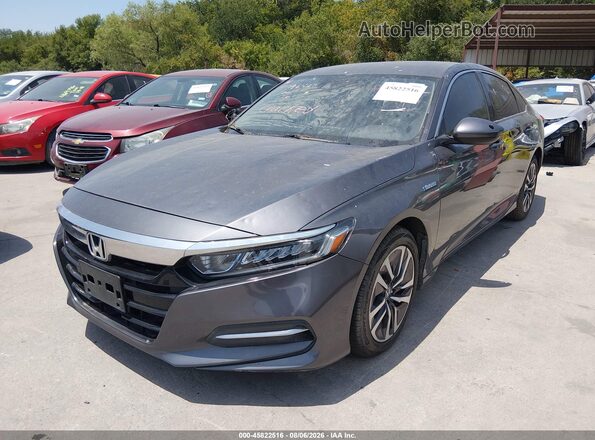 1HGCV3F17KA019711 2019 HONDA ACCORD Серый Передняя левая четверть