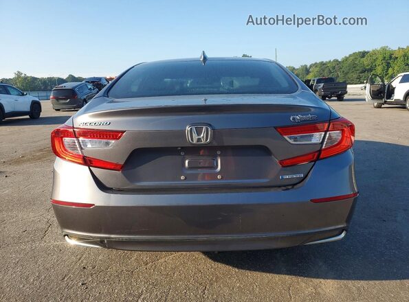 1HGCV3F19JA007543 2018 HONDA ACCORD Gray უკანა ხედი