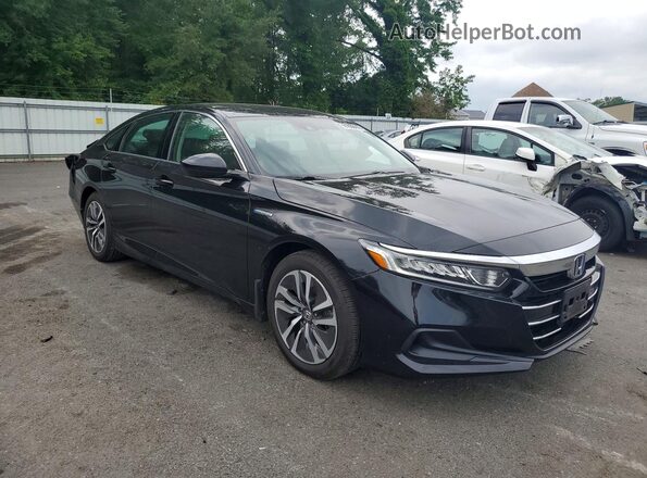 1HGCV3F19MA000998 2021 HONDA ACCORD Черный Передняя правая четверть